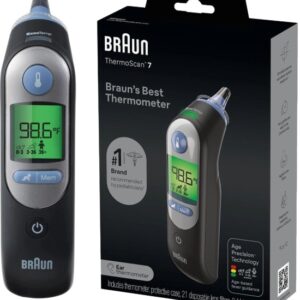 Termómetro Infravermelhos ThermoScan 7 p/ Ouvido (Preto) - BRAUN