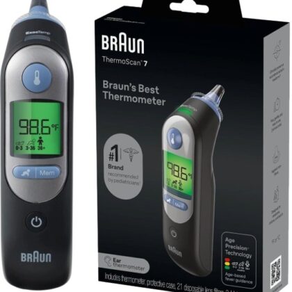 Termómetro Infravermelhos ThermoScan 7 p/ Ouvido (Preto) - BRAUN