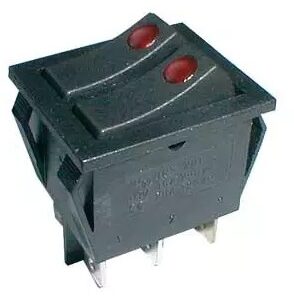 Interruptor Duplo Preto Luminoso