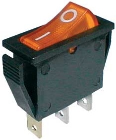 Interruptor Luminoso ON-OFF 250V/15A - Laranja