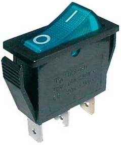 Interruptor Luminoso ON-OFF 230V/16A - Azul