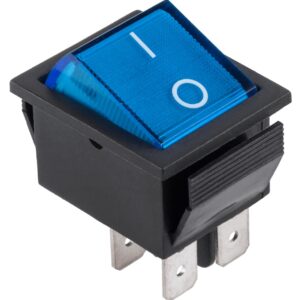 Interruptor Bipolar 2C - 2P 15A - 250V - Azul Luminoso