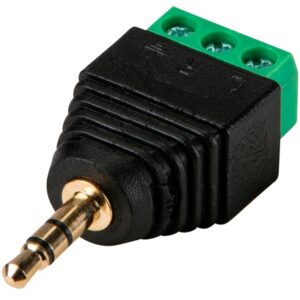 Ficha Jack 3,5mm Macho Stereo c/ 3 Terminais Parafuso