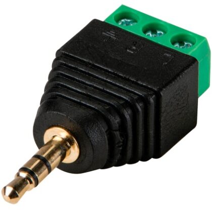 Ficha Jack 3,5mm Macho Stereo c/ 3 Terminais Parafuso