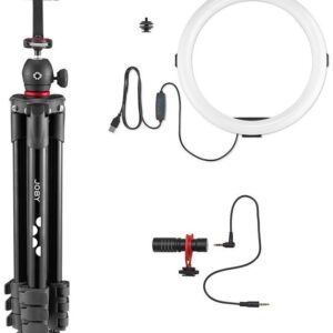 Tripé Compacto + Ring Light + Microfone - JOBY