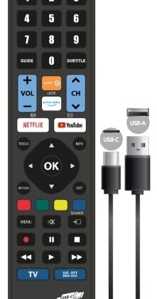Comando Programável MADE FOR YOU 2:1 USB-C c/ Cabo (DUAL SYSTEM PROGRAMMING) - Jolly Line