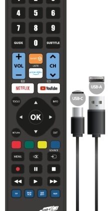 Comando Programável MADE FOR YOU 4:1 USB-C c/ Cabo (DUAL SYSTEM PROGRAMMING) - Jolly Line
