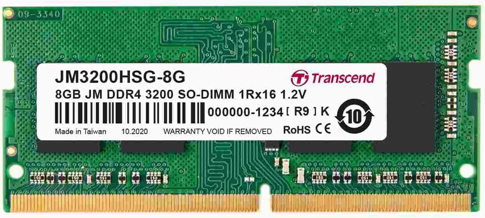 Memória RAM JetRam 8GB (1x 8GB) DDR4 3200 MHz - TRANSCEND
