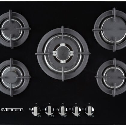 Placa 5 Bocas a Gás 700x540mm (Preto) - JOCEL