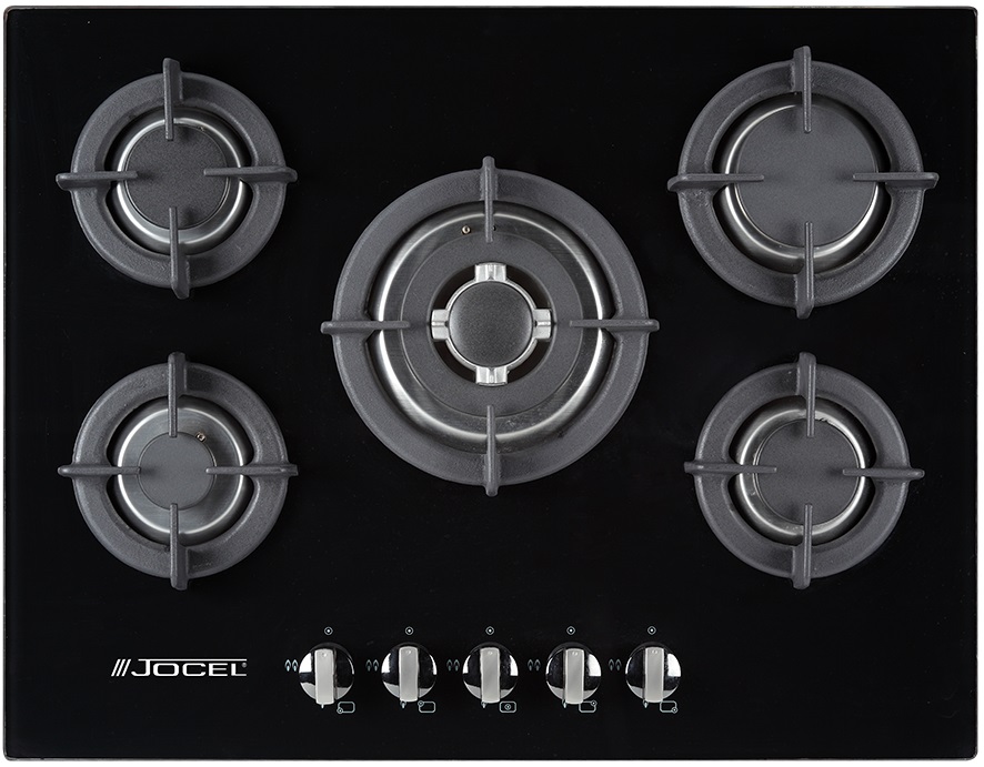 Placa 5 Bocas a Gás 700x540mm (Preto) - JOCEL