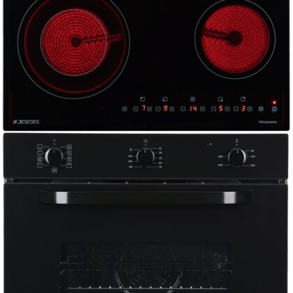 Pack Forno Elétrico 70L + Placa Vitrocerâmica 4 Zonas (Preto) - JOCEL