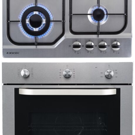 Pack Forno Elétrico 70L + Placa a Gás 4 Zonas (Preto) - JOCEL