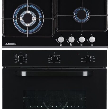 Pack Forno Elétrico 70L + Placa a Gás 4 Zonas (Preto) - JOCEL