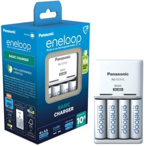 Carregador BQ-CC51C + 4 Pilhas Recarregáveis AA 2000mAh BK-3MCDE eneloop - PANASONIC K-KJ51MCD40E
