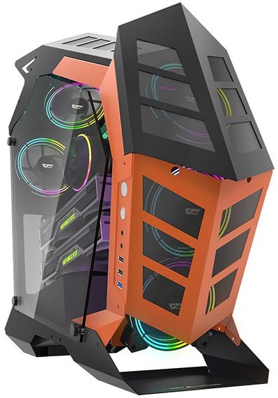 Caixa ATX K1 (Preto/Laranja) - DARKFLASH