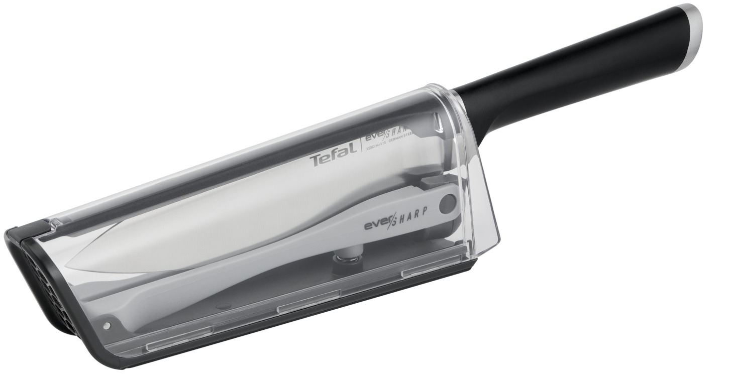 Faca 16.5cm + Afiador de Facas Ever Sharp K25690 (Inox) - TEFAL