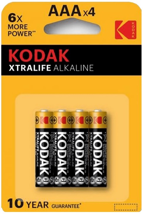 Blister 4 Pilhas Alcalinas 1,5V LR03 AAA - Kodak