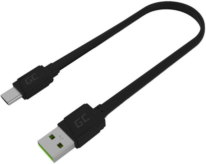 Cabo USB-A Macho - Cabo USB-C Macho (25cm) - GREEN CELL