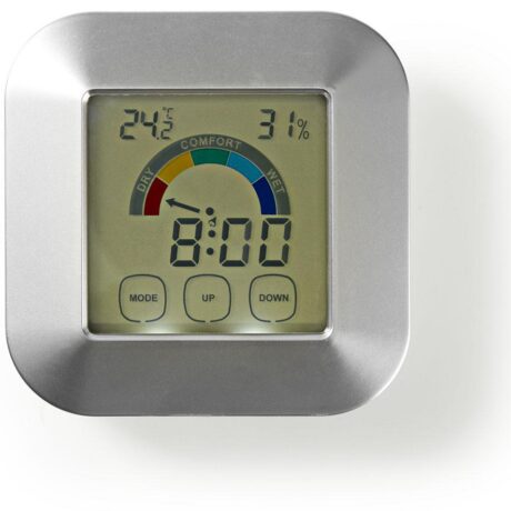Termómetro e Higrómetro c/ Relógio/Alarme Digital Touch - NEDIS