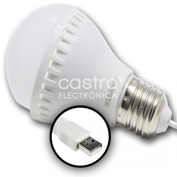 Lampada LED USB 5W Branco 3000K 460Lm - ESPERANZA