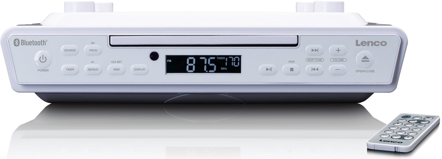 Rádio de Cozinha KCR 150 c/ CD/Bluetooth (Branco) - LENCO