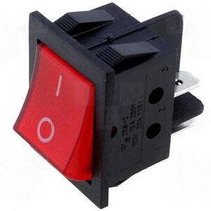 Interruptor Bipolar 2C - 2P 15A - 250V Luminoso - Vermelho