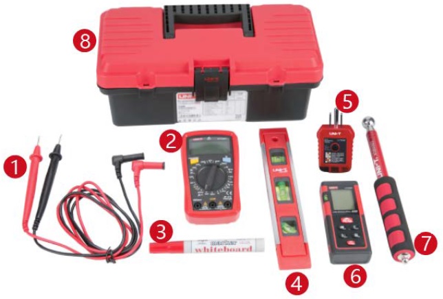 Kit Ferramentas Económico Inspeção Doméstica (8 pcs) - UNI-T