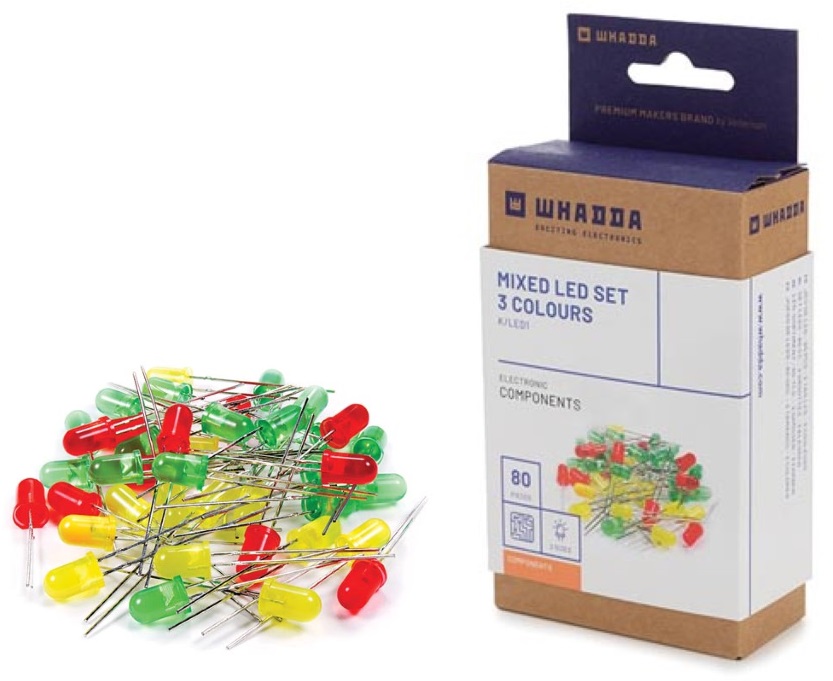Kit 80 LEDs Diversos (3 e 5 mm) - WHADDA