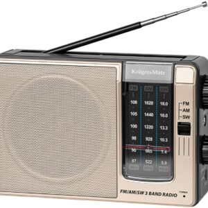Rádio Portátil AM/FM Analógico 3W a Pilhas e USB-C - Kruger&Matz