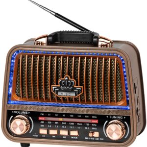 R?dio Port?til AM/FM Anal?gico 5W USB/microSD/MP3/BLUETOOTH - Kruger&Matz