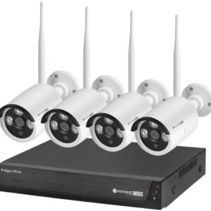 Pack Vigilância IP Wi-Fi Connect C200 (Gravador + 4 Câmaras 2Mpx IR IP66) - Kruger&Matz