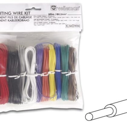 Kit de Fios Unifilares 10 Cores (60m) p/ Montagens - VELLEMAN