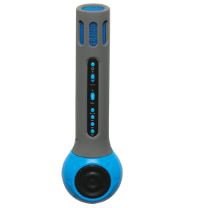 Microfone Bluetooth4.1 c/ Coluna 3W AUX (Azul) - DENVER