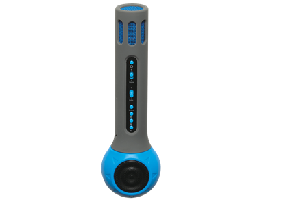 Microfone Bluetooth4.1 c/ Coluna 3W AUX (Azul) - DENVER