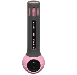 Microfone Bluetooth4.1 c/ Coluna 3W AUX (Rosa) - DENVER