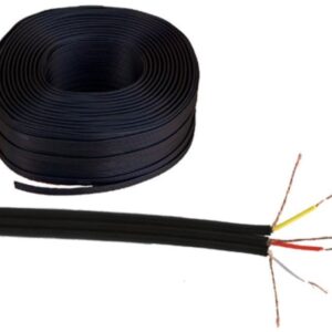 Bobine Cabo Audio e Video 3 Condutores Preto (100 mts)