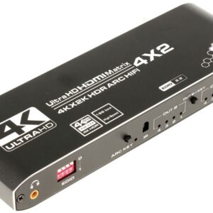 Comutador HDMI Matrix 4 Entradas - 2 Sa?das c/ Comando