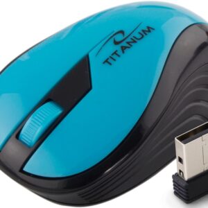 Rato ?ptico USB s/ Fios 2,4GHz (3D) Azul - TITANUM