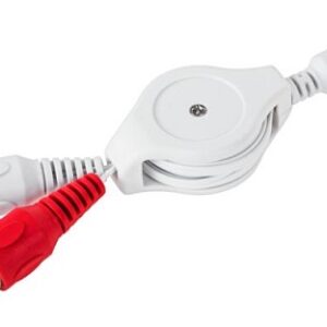 Cabo Retractil Jack 3,5mm M. Stereo - 2x RCA Macho (80cm)