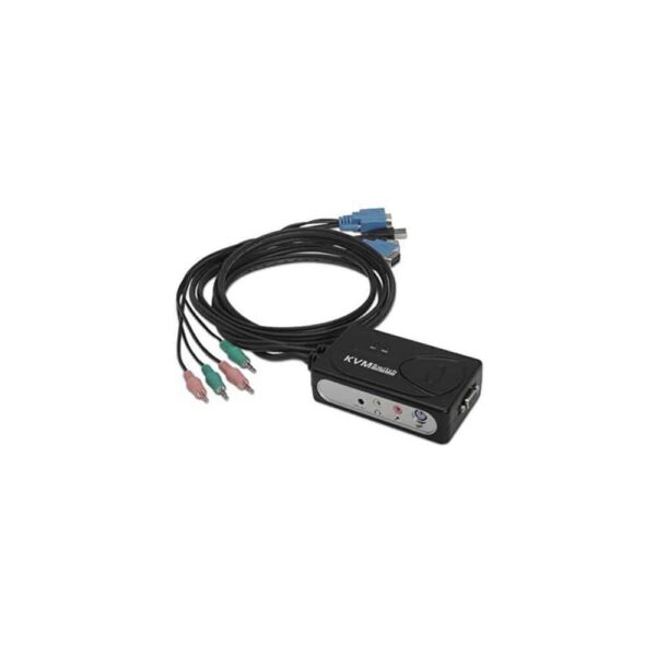 KVM NanoCalbe para 2PC : 2*VGA+4Jack 3.5+ 2*Usb Com Cabos