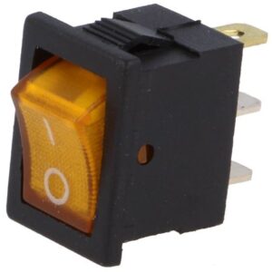 Interruptor DPST ON-OFF Luminoso 3 Ligações 15A / 12VDC - Laranja