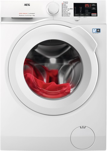 Máquina de Lavar Roupa 1400RPM 9Kg A L6FBI947P (Branco) - AEG