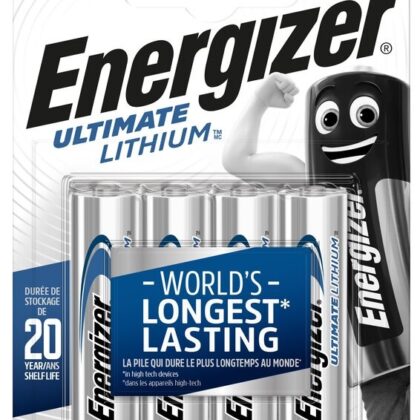 Blister 4 Pilhas Lithium Ultimate AA LR6 1,5V - ENERGIZER