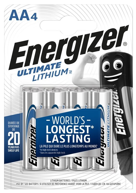 Blister 4 Pilhas Lithium Ultimate AA LR6 1,5V - ENERGIZER