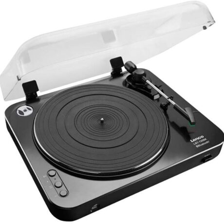Gira Discos LBT 120 BK c/ Bluetooth e USB (Preto) - LENCO