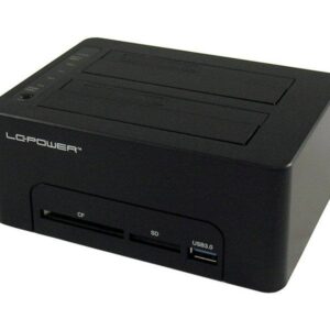 Docking Station HDD, SSD, Cart?es de Mem?ria 2.5/3.5 USB 3.1 (Preto) - LC-POWER