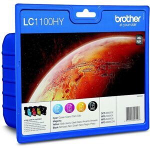 Pack 4x Tinteiros LC-1100HYBP (Preto/Cores) - BROTHER