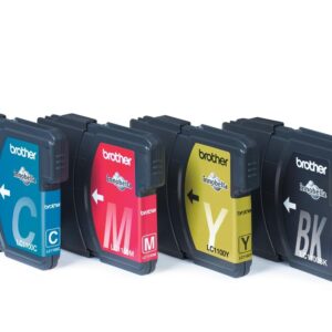 Pack 4x Tinteiros LC-1100VALBP (Preto, Azul, Amarelo e Magenta) - Brother