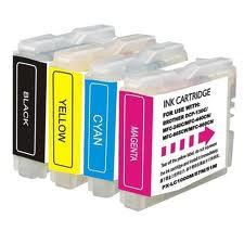 Pack 4x Tinteiros LC-121 (Preto, Amarelo, Azul, Magenta) - Brother