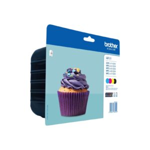 Pack 4x Tinteiros LC-123VALBP (Preto, Azul, Amarelo e Magenta) - Brother